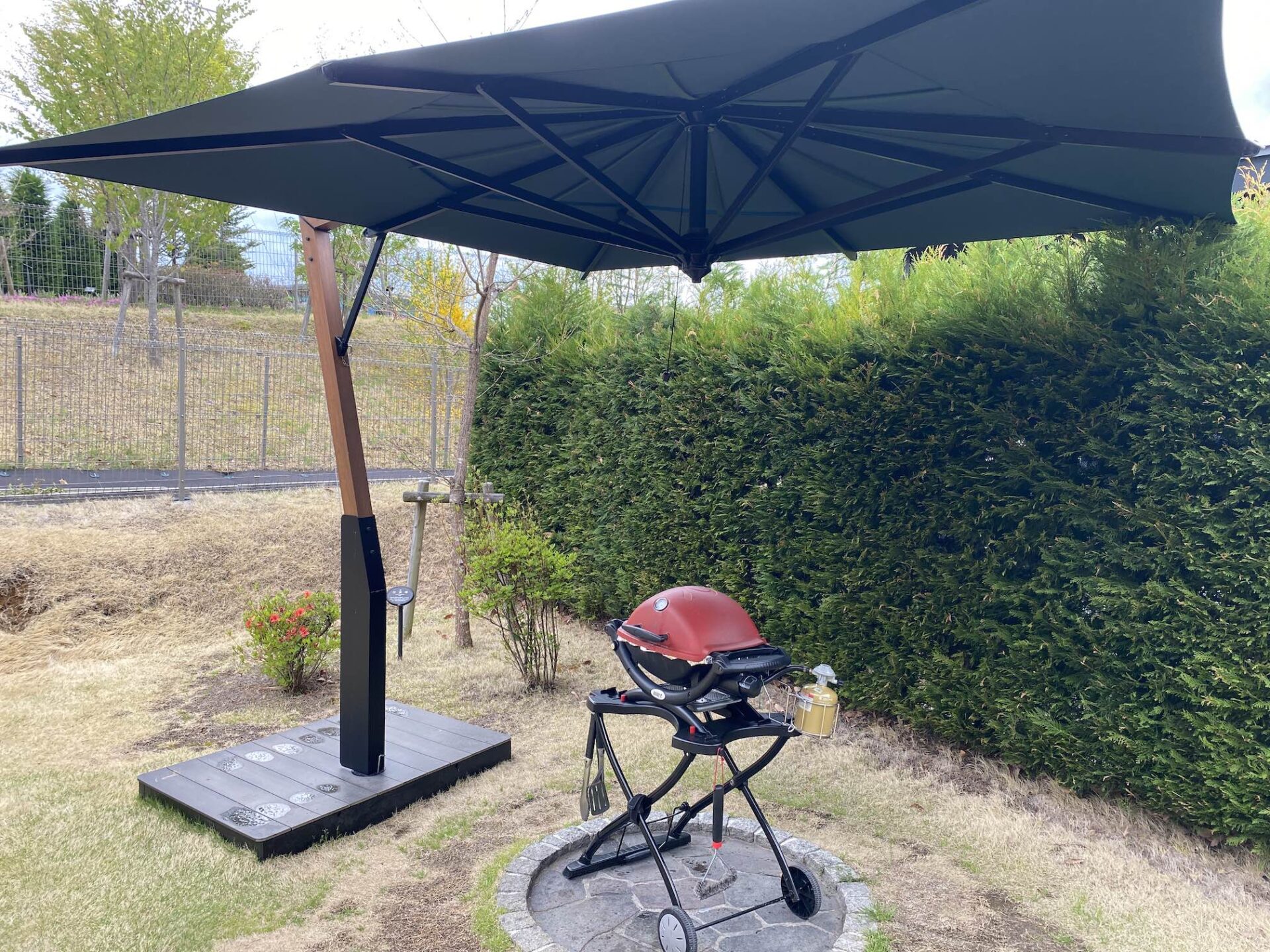 コテージ内のBBQ