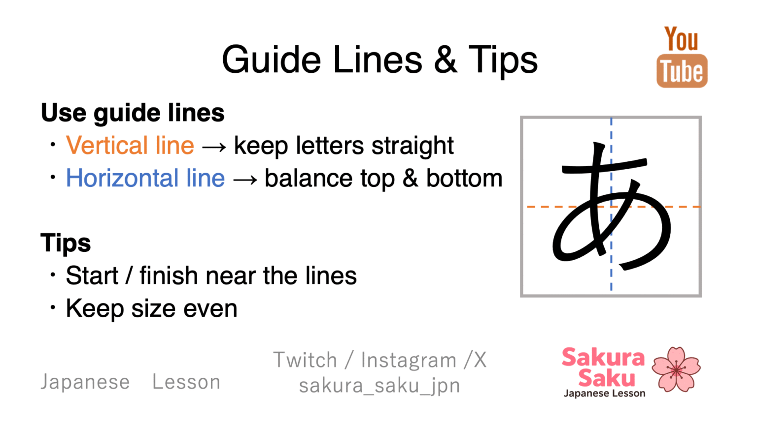Learn Japanese for Beginners | Twitch Lesson 2: Writing Hiragana あいうえお ...