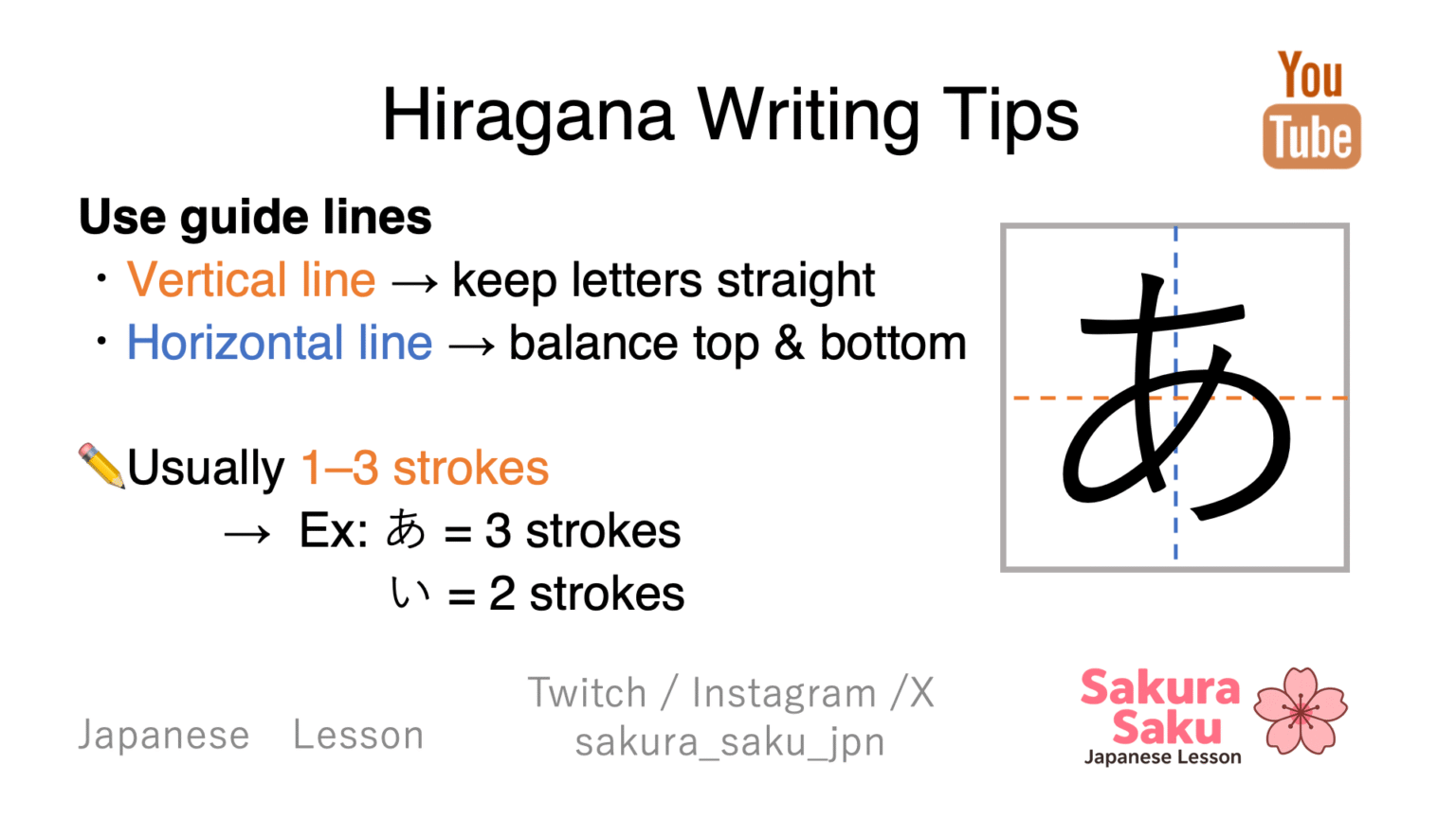 Learn Japanese for Beginners|Hiragana Ta-gyo (たちつてと) – Twitch Lesson 5 ...