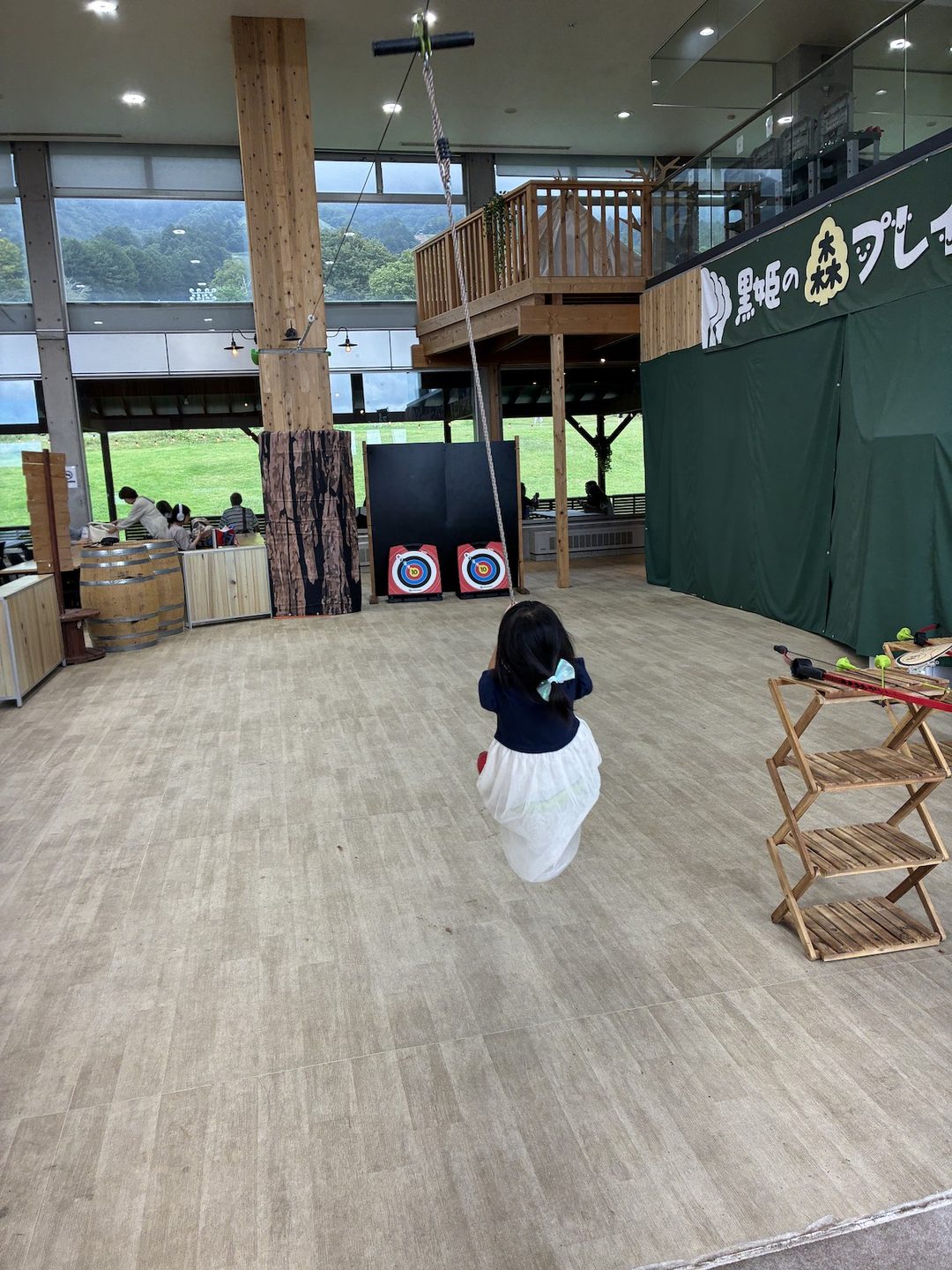 黒姫の森プレイランドNakaのターザンロープ